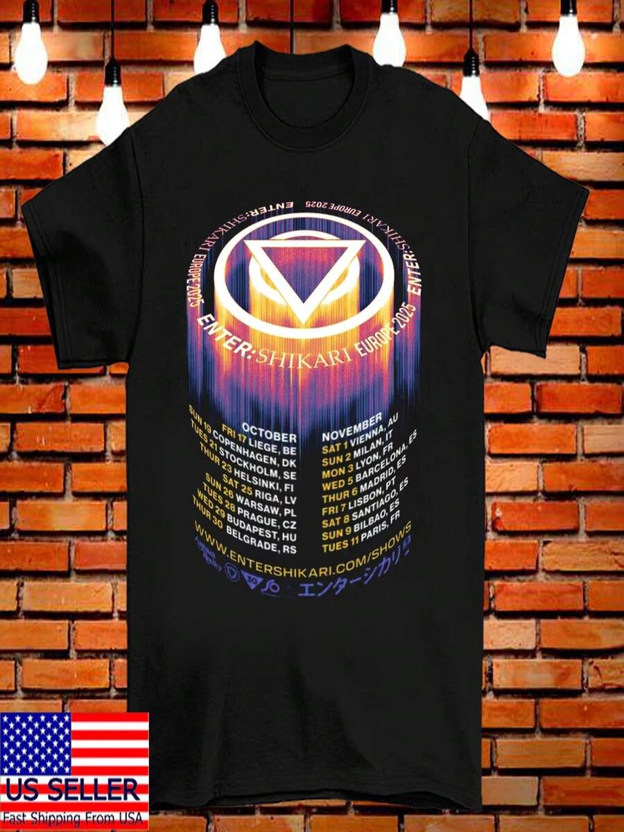 Shikari European Tour Commemorative T-Shirt, Sizes S-5XL - Black - View 1