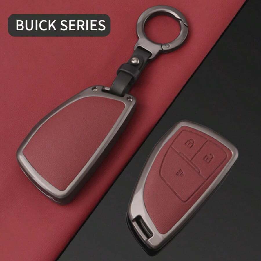 Smart Key Fob Sleeve Designed For 2021 And 2022 Models Of For GMC Yukon, Chevy Suburban, Tahoe, And For BUICK - Round Leather Buckle - View 1