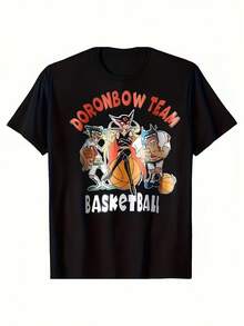 Yatterman Team Doronbo Retro Print T-Shirt For Men And Women - Soft And Versatile, This All-Season Casual Streetwear Essential Is A Perfect Everyday Gift For Fans And Friends. With Its Crisp, Streamlined Cut, This Garment Creates A Clean And Vibrant Look. Its Relaxed Yet Flattering Silhouette Suits All Body Types, Offering A Style That Is Both Casual And Sophisticated. - 黑色 - 查看 1