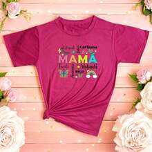 Playera Blusa Mujer Mama con Frases de Cariño  Ropa Casual y Emotiva para Regalo del Día de la Madre - Rojo - Ver 3