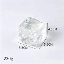 [Cute] Glacier Giant Transparent Cheese Squishy Soft Toy - Suitable For Daily Office, Study Or As A Gift, Birthday, Halloween, Christmas, Holiday Party Prank, Office And Student Stress Relief And Entertainment, Party Favors For All Ages - Multicolor - View 8