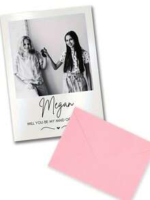 Personalized/Customizable Photo Card/Wedding Invitation Card/Maid Of Honour/Bridesmaid Proposal/Birthday Card(With Envelope) - Multicolor - View 10