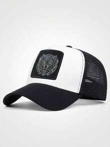 1pc Men's Baseball Mesh Cap With Wolf Head Animal Pattern, Outdoor Sun Protection Casual Mesh Hat, Suitable For Business, Travel, Beach, Unisex - Multicolor - View 22