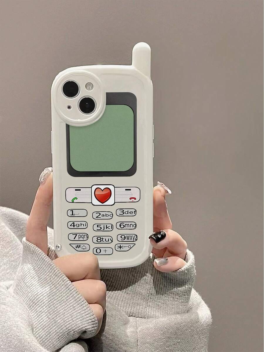 1 pieza Funda de teléfono suave con pintura de corazón grande y número personalizado, compatible con iPhone 15, 17Pro/17Air/17/17ProMax, 16/11/16Pro/16Plus/16ProMax/16E, 15ProMax, 13/14/12/XS/XR/7G/8P3, 14, 11, P12, XS - Multicolor - Ver 1