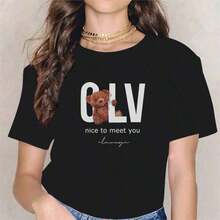 0022- New Summer T-Shirt With Bingo Design, Funny, Queen Of The Game, Gift For Women, Round Neck T-Shirt - 16 - 查看 1