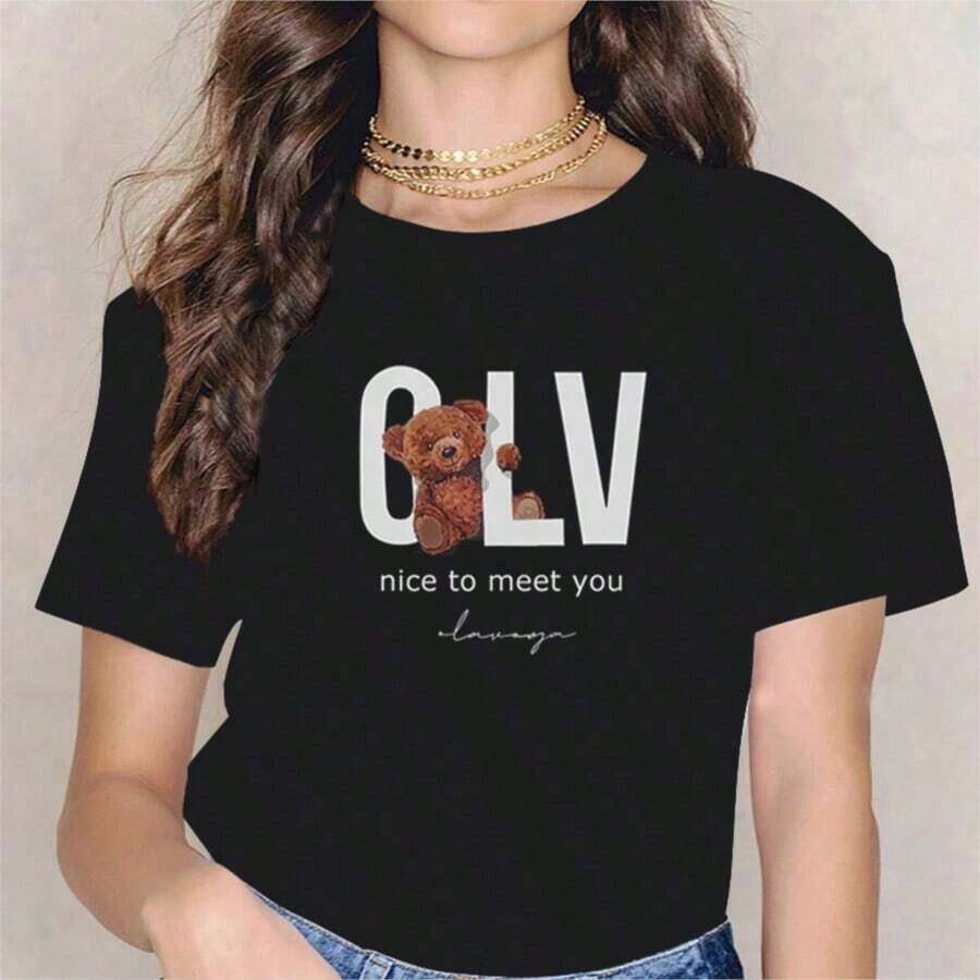 0022- New Summer T-Shirt With Bingo Design, Funny, Queen Of The Game, Gift For Women, Round Neck T-Shirt - 16 - 查看 1