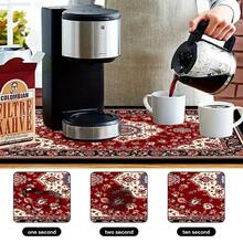 1pc Red Classic Persian Floral Pattern Dish Drying Mat, Absorbent Draining Pad Suitable For Dining Table And Cafe, Enhances Tableware Drying Effect And Desktop Aesthetics, Multipurpose Drainage Mat, Home Gift, Desktop Decor - XYLSD-373 - View 7