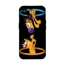 Tema de aventura del portal Gato Perro Naranjafunda de teléfono Fundas compatibles con ,Apple,VIVO,OPPO,,, y Honor.Fabricadas en silicona TPU,ofrecen protección contra golpes y caídas. - Negro - Ver 2