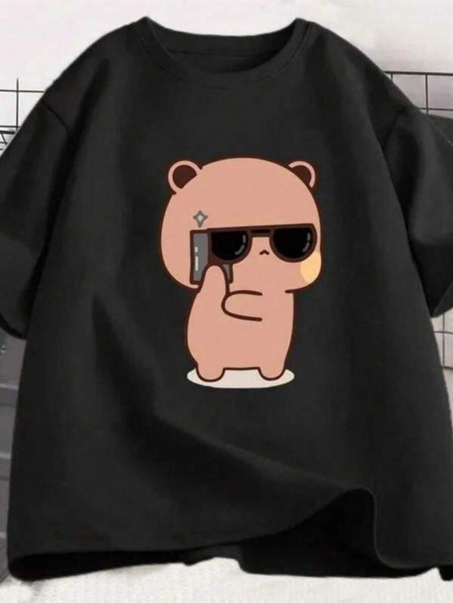 Bubu Dudu Couple T-shirt Panda Is A Spy Love Event  Cute T-shirt  Men Gift Valentine's Day Graphic T Shirts Women Clothing