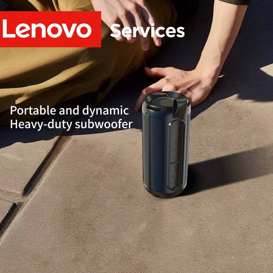 Lenovo 联想 D02 无线音箱 | 蓝牙 5.3 高速连接 | 轻巧设计 | 立体声效果 | 便携式桌面音箱 - 查看 1