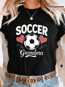 Camiseta de fútbol para abuela - Negro - Ver 1