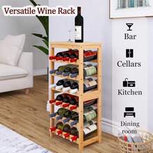 Portabottiglie e portabicchieri da vino - Naturale - Visualizzare 4