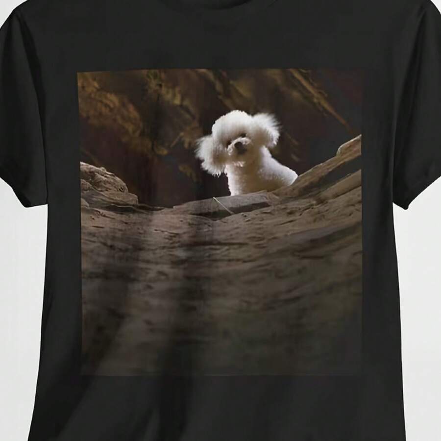 Camiseta impresa para hombres y mujeres - Negro - Ver 1