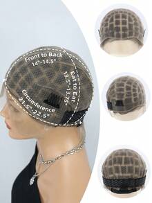 Full Lace Crochet Wig Cap With Natural Knots And Baby Hair, Suitable For Glueless Woven Wigs, Lace Front Woven Wig Cap For Wig Making, Compatible With Various Crochet Hair Colors And Textures - View 4