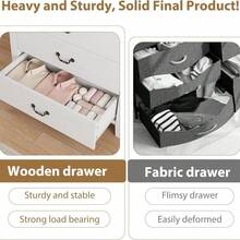 Studyset TV Stand With 6 Drawers, Modern Media Console Cabinet With 3D V-Pattern Front, Wooden Entertainment Center With Storage For Living Room, Apartment, Entryway - White - View 6
