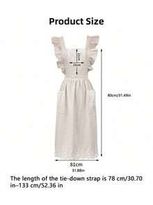 Women's Cooking And Baking Apron: French Vintage Lace Floral Apron With Ruffled Criss-Cross Straps And Lace Pockets. Suitable For Cooking, Baking, Housework, Rustic Home Decor, And Festive Parties; Makes A Lovely Gift - Multicolor - View 2
