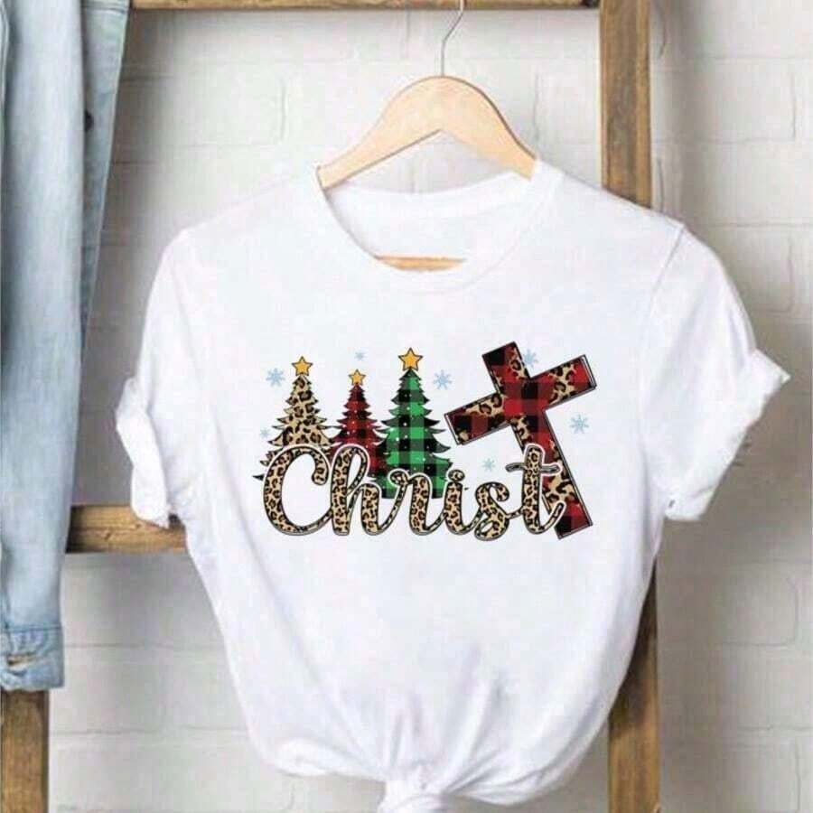 Retro Summer T-Shirt With Santa Claus Blowing Bubbles, Christmas Gift T-Shirt, Funny Winter T-Shirt With Santa Claus - 淡紫色 - 查看 1
