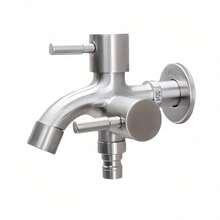 1-To-2 Faucet Splitter, Multifunctional Irrigation Faucet - Outdoor/Industrial Water Connector With Plug Valve, Rainwater Barrel And Washing Machine Outlet - Wall-Mounted With Installation Hardware, Suitable For Lawn And Washing Machine - Multicolor - View 9