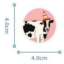 60pcs Spotted Cow Stickers, Cute Animal High-Quality Creative Decorative Stickers For Scrapbooking, Planner, Desktop School Supplies - A - View 5