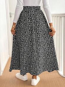 Women's Leopard Print High Slit Skirt, Long Skirt, Women Skirt, Business Casual Women, Retro, Elegant Women, Elegant Women, Fall Women Party Costumes Christmas Costumes Dating Costumes Party Costumes Halloween Costumes Summer Vacation Flower Holiday Resort - Camel - Ver 8