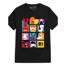 Manga corta para mujer estética única con tus personajes favoritos de 31 minutos tejido suave y cómodo para todo el día diseño que se adapta a cualquier look ideal para fans y amantes de la estética casual con toque nostálgico - Negro - Ver 6
