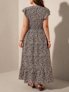 Comfylo Vestido casual de vacaciones largo con estampado de paisley talla grande, estilo boho, atuendos de verano boho de dinero viejo para mujeres, atuendos de primavera break rave, atuendos de festival de primavera break - Multicolor - Ver 3