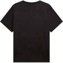 Camiseta de Manga Corta con Estampado de Letras para Hombre, Cuello Redondo, Hombros Caídos, Estilo Casual, Talla Grande N3MP - Blanco - Ver 7