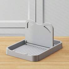 Organizador de cocina vertical plegable, soporte creativo con forma de oreja de gato para tapas de ollas, puede sostener cucharas, espátulas, pinzas, disponible en negro, beige y gris - Multicolor - Ver 7
