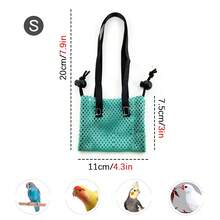 Bolsa de transporte de malla transpirable para loros - Bolsa de viaje portátil y ligera para pájaros con correa ajustable adecuada para periquitos, loros pequeños, agapornis, loros pequeños para salidas y visitas al veterinario - Ver 10