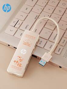 HP 四合一扩展坞，DHC-CT100D，USB-A 2.0 一分四接口，4 个 USB 2.0 接口，1 个 Type-C 接口，柿子橙色（吉祥色），即插即用 - 查看 6