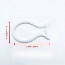 2 piezas Anillos para alimentar peces de acuario, diseño anti-dispersión, especialmente diseñados para peces, adecuados para varias formas de acuario, fáciles de usar, reutilizables, aptos para comederos colgantes, aplicables a todo tipo de peces - Blanco - Ver 2
