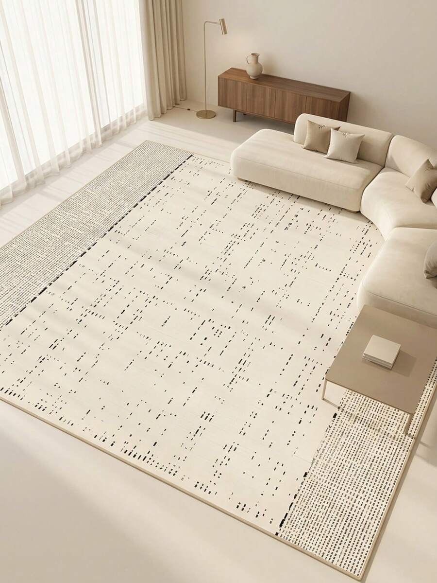 1pc Nordic INS Style Modern Minimalist Geometric Area Rug, Machine Washable Soft Carpet, Rectangular, Short Pile, Machine Made, Suitable For Living Room, Bedroom, Office, Game Room, Study, Indoor/Outdoor Entrance, Home Decor, Christmas, Halloween, Thanksgiving Theme - Multicolor - View 1