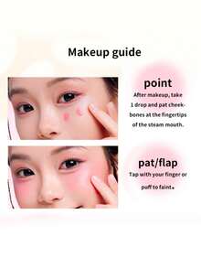 ROCK SWEET 3-in-1 Liquid Blush, Highlighter, dan Contour Cream - Memberikan Kilau Bercahaya, Kontur Harian, dan Mencerahkan Kulit Wajah - 05# (Jeruk Persik) - View 4