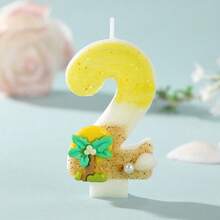 兒童5歲生日蠟燭,海灘棕櫚樹設計數字蠟燭,適用於夏季幼兒派對,夏威夷主題蛋糕裝飾用品 - 多色 - 查看 12
