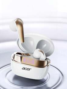 Earbud Nirkabel Acer OHR554TWS: Desain in-ear dengan casing pengisi daya, suara stereo fidelitas tinggi, peredam kebisingan untuk panggilan, latensi rendah, mode gaming, kontrol sentuh ringan, nyaman untuk pemakaian lama, kompatibel dengan ponsel iOS/Android. - Satu-Ukuran - View 14