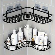5pcs Self-Adhesive Shower Caddy, Rust-Proof Stainless Steel Bathroom Storage Rack, Large Capacity No-Drill Organizer, Suitable For Bathroom Storage And Home Decor - Multicolor - View 3