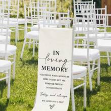 Reserved Memorial Wedding Chair Sign In Loving Memory Wedding Decoration Party Favor - White 1pc - View 1