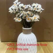 Artificial White Daisy Flowers, Fake Daisies, Spring Wild Flowers, Suitable For Party Decoration (Vase Not Included) - Daisy - View 14
