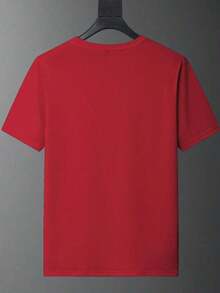 Women's Casual Summer T-Shirt With 'Faith Statement' Print, Short Sleeve - Urban Fashion - 紅色 - View 3