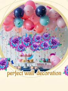 48/6/3/1pcs Ocean Color Crepe Paper Flower DIY Set, 10in X 98in Crepe Paper, Perfect For Birthday Party And Wedding DIY Bouquets - Multicolor - View 4