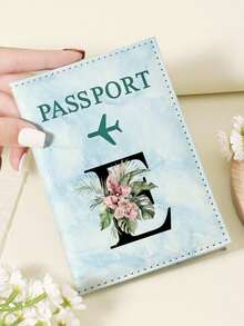 1pc A-Z 26 Letters Fashionable Letter Print Stylish Burgundy Passport Cover, Premium PU Leather Passport Wallet With Multi-Card Pockets For Credit Cards, Boarding Passes, And IDs, Compact And Portable Travel Essentials Organizer For Women, Men - Pink - View 65