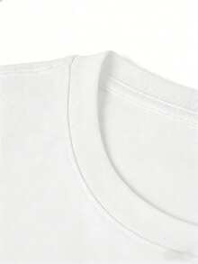 [Circle] Women's Casual Short Sleeve Crew Neck Printed T-Shirt, 100% Cotton, Perfect For Spring And Summer, Casual Graphic Tee, Lightweight Fabric, Loose Fit Everyday Top, Breathable, Comfortable, Essential For All Seasons (Machine Washable) - Weekend Outfit - 白色的 - 查看 6