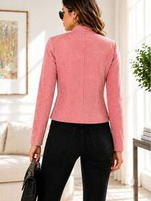 Women's Suebe Jacket Cardigan Fabric Details With Buttons - 粉色 - 查看 2