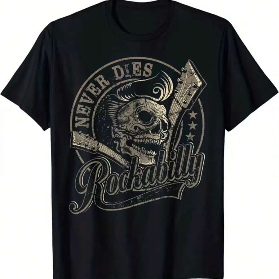 Camiseta impresa para hombres y mujeres - Negro - Ver 1