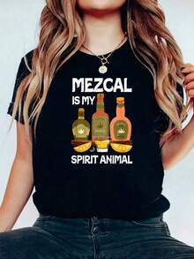 Camiseta Genial Casual Mezcal Tequila Margarita Mexicanos Cócteles Bebidas Alcohólicas - Camiseta de Moda - Negro - Ver 6