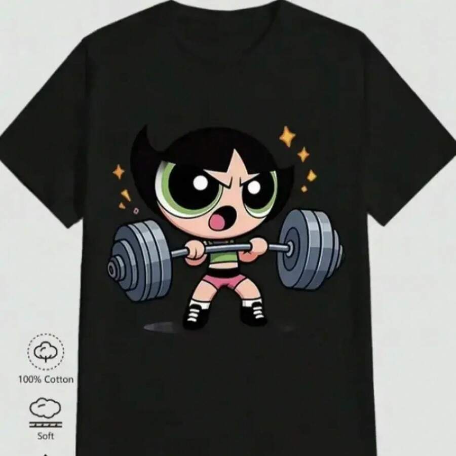 Cheap Women's Sports Oversize T-Shirt For Super-Cool Gym Girls, Bombshell, Acorn, Bubble Girl Power Long Blouses For Women, Pretty Blouses For Women, Sports Essential For Summer. - 01 - 查看 1