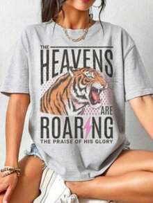 3 Camisetas de Verano para Mujer, Camisetas de Mujer, Camiseta El Cielo Ruge, Camiseta Vintage con Versículo Bíblico de Estilo Religioso, Temática Cristiana, Ropa de Algodón de Estética Retro, Estilo Casual y Elegante, Estilo Relajado, Almacén Local, Ropa de Verano Holgada y Cómoda para Mujer|Moda Urbana Local de Primavera/Verano||Uso Casual Diario Primavera Verano Moderno Moldeador|Conjunto de verano para mujer, ropa de vacaciones|Blusas elegantes para mujer, ropa de primavera, blusas de verano. - Negro - Ver 2