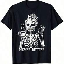 Humidity Is Like An Oyster, Funny Sfish Shuck T-Shirt For Men And Women, Suitable For Year-Round Wear, Short-Sleeved Crew Neck T-Shirt, Printed On One Side, Made Of 220g Pure Cotton, Funny Printed Top For Women. - 黑色 - 查看 6