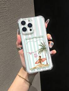 Ốp điện thoại kiêm ví đựng thẻ đa năng trong suốt hình khỉ dừa, tương thích với iPhone 17/17 Pro/17 Pro Max, 16/11/16 Pro/16 Plus/16 Pro Max/16e, 15 Pro Max, 13/14/12/XS/XR/7G/8P, và Galaxy S25/S25 Plus/S25 Ultra, A16/A36/A26/A56/A50/A12/A32/A52/A72/A51/A21S/A13/A14, S24/S24 Plus/S24 Ultra, S20/S23/S22, A53, S20 FE, S26 - Trong sáng - Xem 2