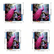 Kit de pintura de diamantes 5D - Diamante redondo completo, patrón de pavo real, juego de manualidades acrílicas para decoración del hogar, kit de pintura de diamantes sin marco, regalo creativo - Ver 7